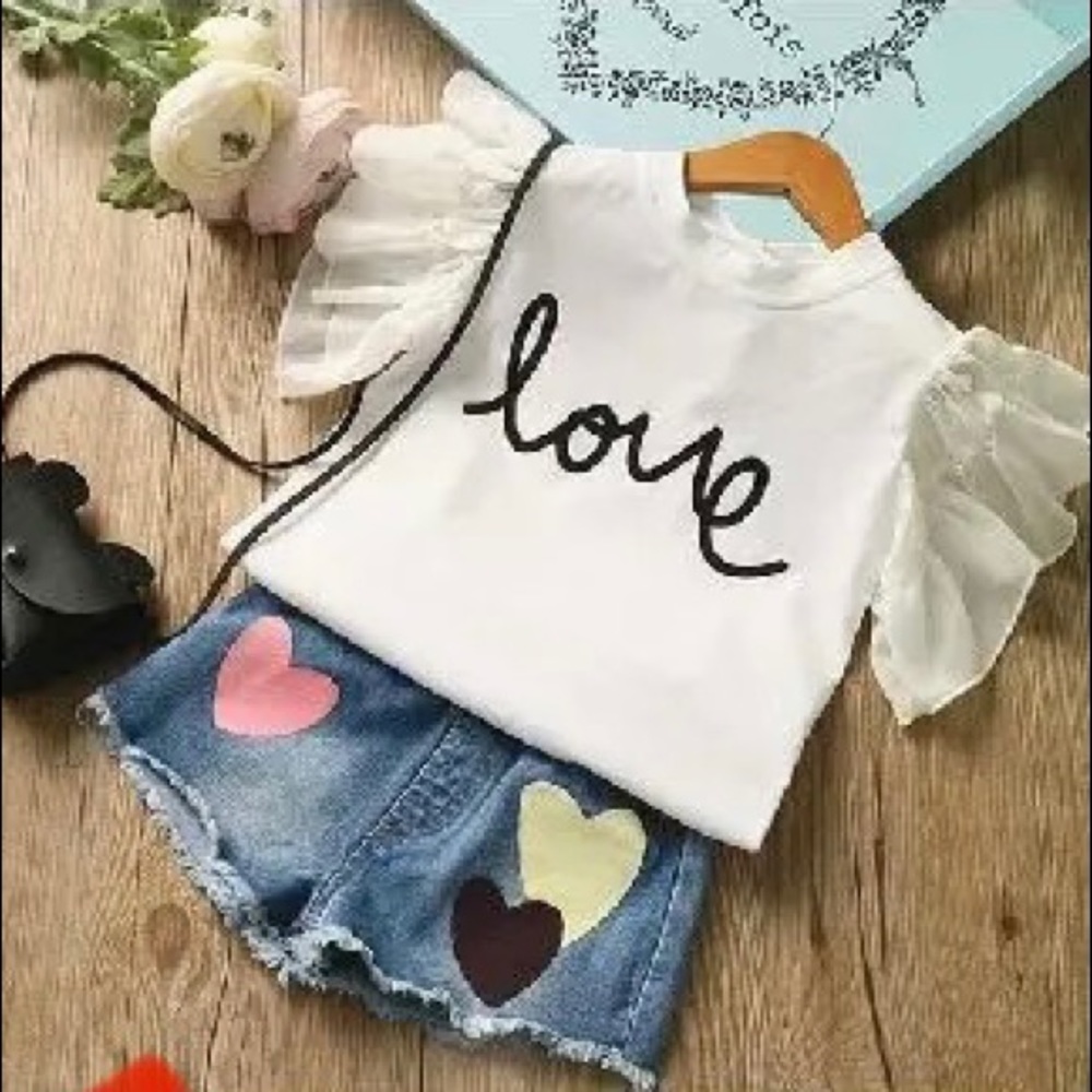Shirt & Denim shorts